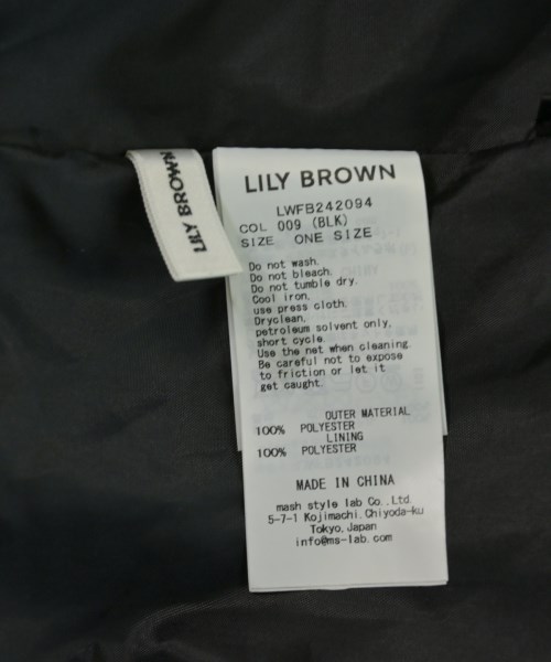 LILY BROWN（リリーブラウン）ブラウス 黒 サイズ:F レディース/2200700382057