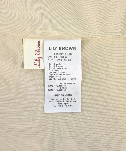 LILY BROWN（リリーブラウン）ワンピース ベージュ サイズ:F レディース/2200707164021