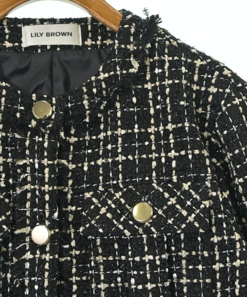 LILY BROWN（リリーブラウン）ノーカラージャケット 黒 サイズ:F レディース/2200662745020