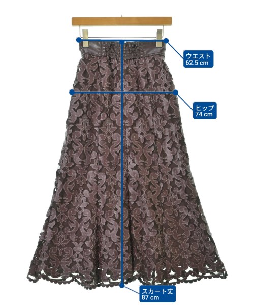 LILY BROWN（リリーブラウン）ロング・マキシ丈スカート 赤 サイズ:0(S位) レディース/2200662223115