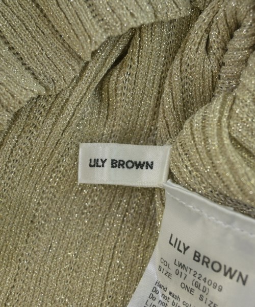 LILY BROWN（リリーブラウン）ニット・セーター ゴールド サイズ:F レディース/2200682049245