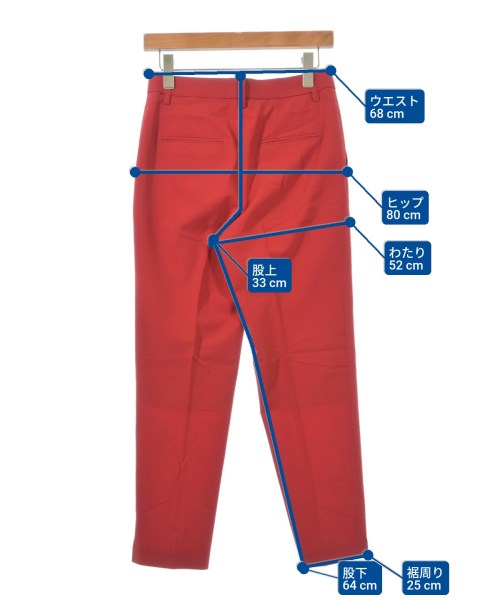 Liesse（リエス）スラックス 赤 サイズ:34(XS位) レディース/2200579110072