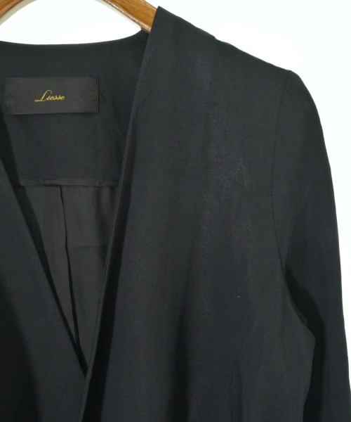 Liesse（リエス）ノーカラージャケット 黒 サイズ:4(XL位) レディース/2200672705113