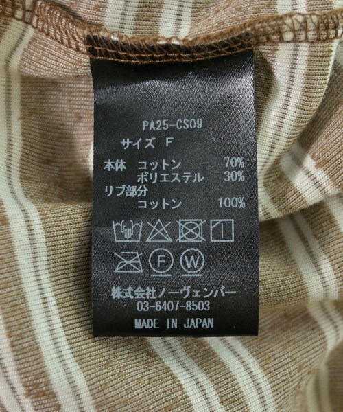 PHEENY（フィーニー）Tシャツ・カットソー 茶 サイズ:F レディース/2200722055069