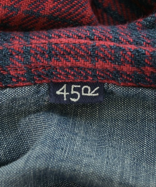 45R（フォーティーファイブアール）カジュアルシャツ 赤 サイズ:2(M位) レディース/2200637607070