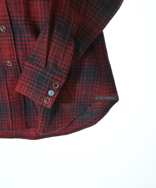 45R（フォーティーファイブアール）カジュアルシャツ 赤 サイズ:2(M位) レディース/2200637607070