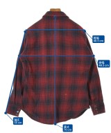 45R（フォーティーファイブアール）カジュアルシャツ 赤 サイズ:2(M位) レディース/2200637607070