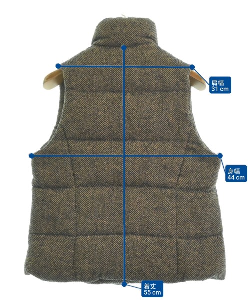 45R（フォーティーファイブアール）ダウンジャケット/ダウンベスト 茶 サイズ:1(S位) レディース/2200629776036