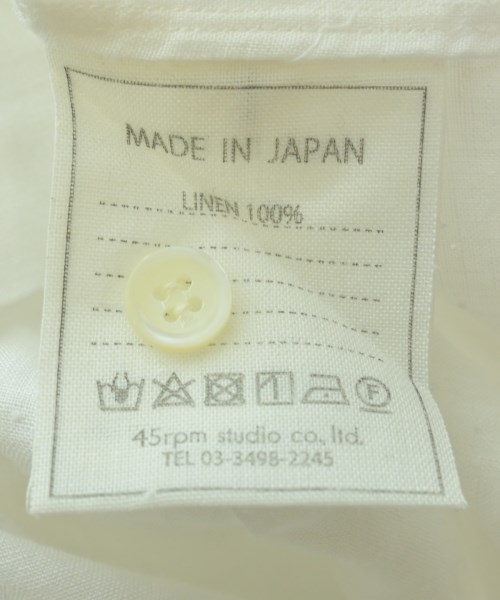 45R（フォーティーファイブアール）ブラウス 白 サイズ:1(S位) レディース/2200626831028