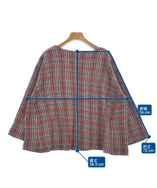 45R（フォーティーファイブアール）ブラウス 赤 サイズ:0(F) レディース/2200620929042