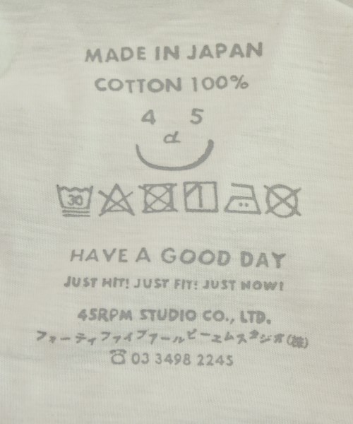 45R（フォーティーファイブアール）Tシャツ・カットソー 白 サイズ:F レディース/2200626304133