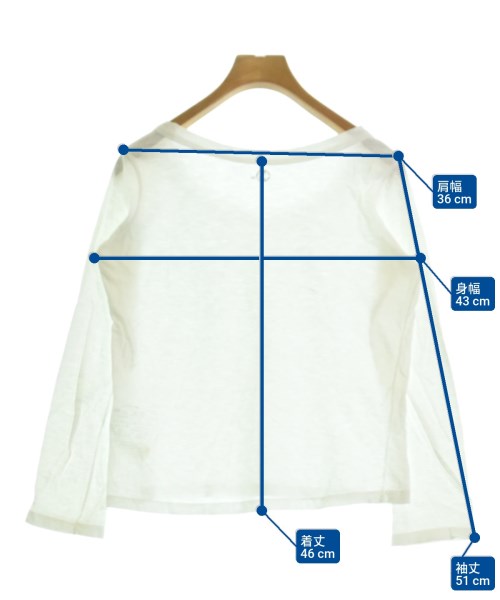 45R（フォーティーファイブアール）Tシャツ・カットソー 白 サイズ:1(S位) レディース/2200615368122