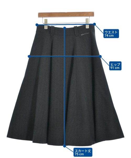 45R（フォーティーファイブアール）ひざ丈スカート グレー サイズ:-(M位) レディース/2200631318194