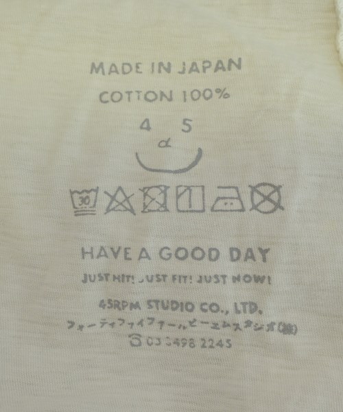 45R（フォーティーファイブアール）Tシャツ・カットソー 白 サイズ:1(S位) レディース/2200632937035