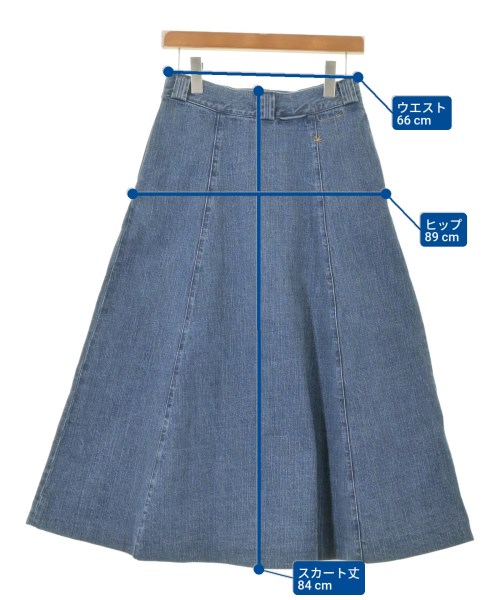 45R（フォーティーファイブアール）ひざ丈スカート 紺 サイズ:1(S位) レディース/2200633406011