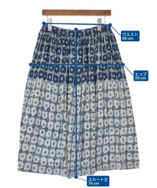 45R（フォーティーファイブアール）ひざ丈スカート 青 サイズ:0(F) レディース/2200633406035