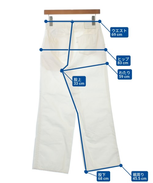 45R（フォーティーファイブアール）デニムパンツ 白 サイズ:1(S位) レディース/2200618799022