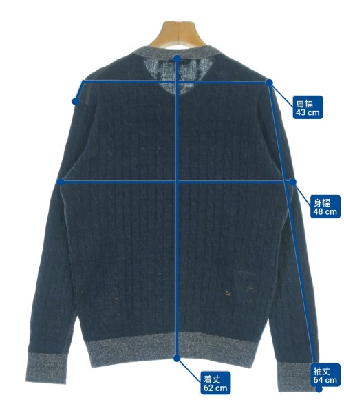 45R（フォーティーファイブアール）カーディガン 紺 サイズ:2(M位) レディース/2200610693021