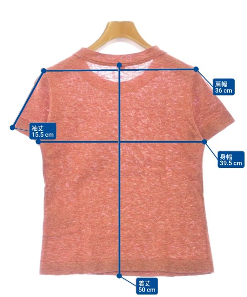 45R（フォーティーファイブアール）Tシャツ・カットソー オレンジ サイズ:1(S位) レディース/2200604869029