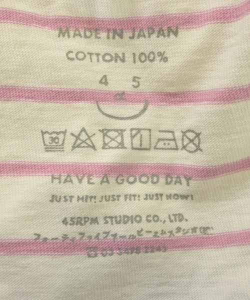 45R（フォーティーファイブアール）Tシャツ・カットソー 白 サイズ:1(S位) レディース/2200673665126