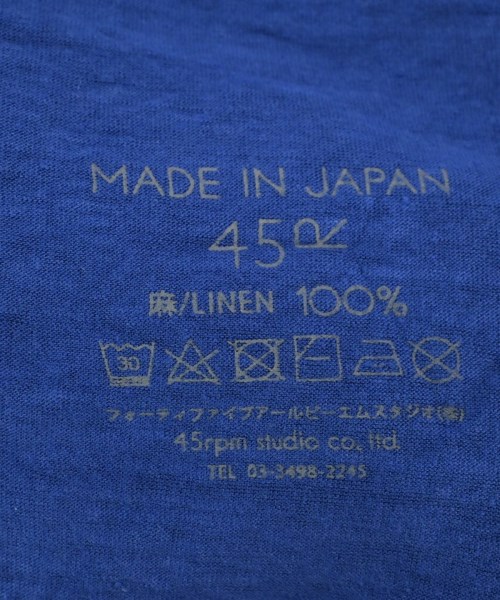 45R（フォーティーファイブアール）Tシャツ・カットソー 青 サイズ:0(F) レディース/2200669166040