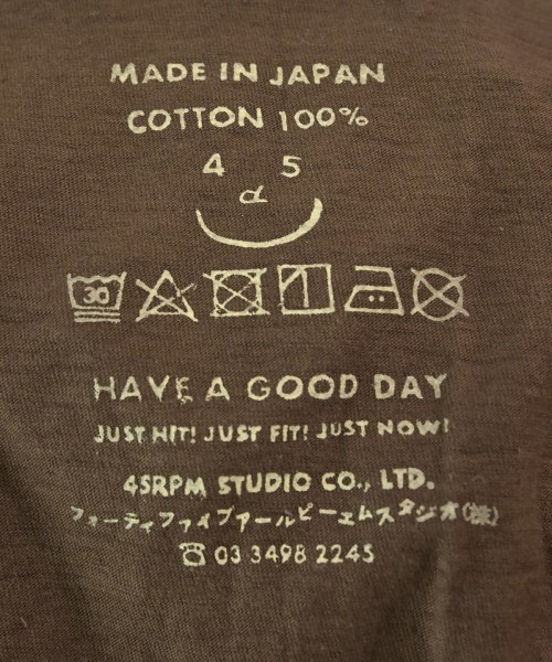 45R（フォーティーファイブアール）Tシャツ・カットソー 茶 サイズ:-(L位) レディース/2200674580169