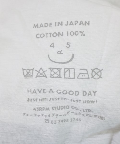 45R（フォーティーファイブアール）Tシャツ・カットソー 白 サイズ:0(F) レディース/2200674812024