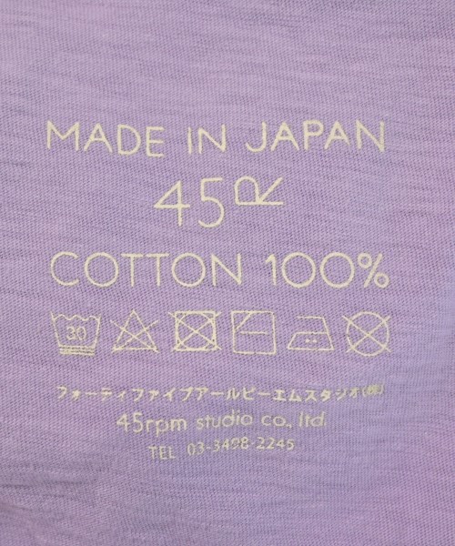 45R（フォーティーファイブアール）Tシャツ・カットソー 紫 サイズ:0(F) レディース/2200691771083