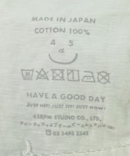 45R（フォーティーファイブアール）Tシャツ・カットソー 白 サイズ:F レディース/2200692460023