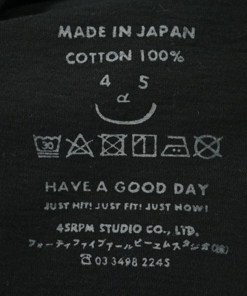 45R（フォーティーファイブアール）Tシャツ・カットソー 黒 サイズ:2(M位) レディース/2200692460030