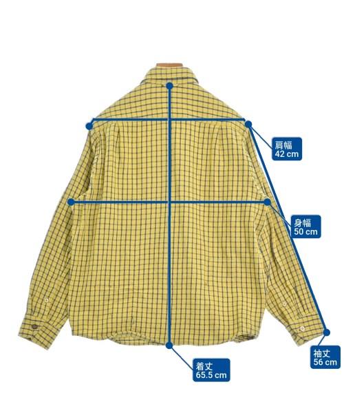 45R（フォーティーファイブアール）カジュアルシャツ 黄 サイズ:F レディース/2200692460078