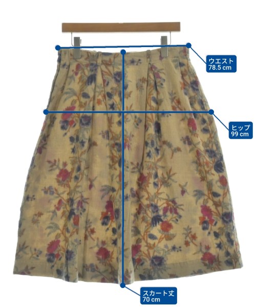 45R（フォーティーファイブアール）ひざ丈スカート ベージュ サイズ:2(M位) レディース/2200641243097