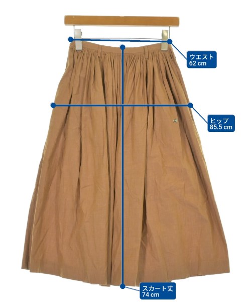45R（フォーティーファイブアール）ロング・マキシ丈スカート 茶 サイズ:2(M位) レディース/2200652828047