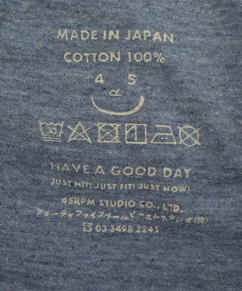 45R（フォーティーファイブアール）Tシャツ・カットソー 青 サイズ:F レディース/2200633776275