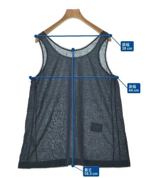 45R（フォーティーファイブアール）ブラウス 紺 サイズ:F レディース/2200647448083