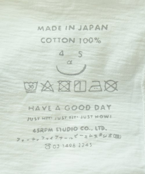 45R（フォーティーファイブアール）Tシャツ・カットソー 白 サイズ:-(M位) レディース/2200647929032
