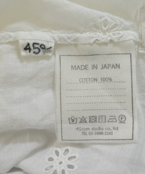 45R（フォーティーファイブアール）ブラウス 白 サイズ:3(L位) レディース/2200630862056