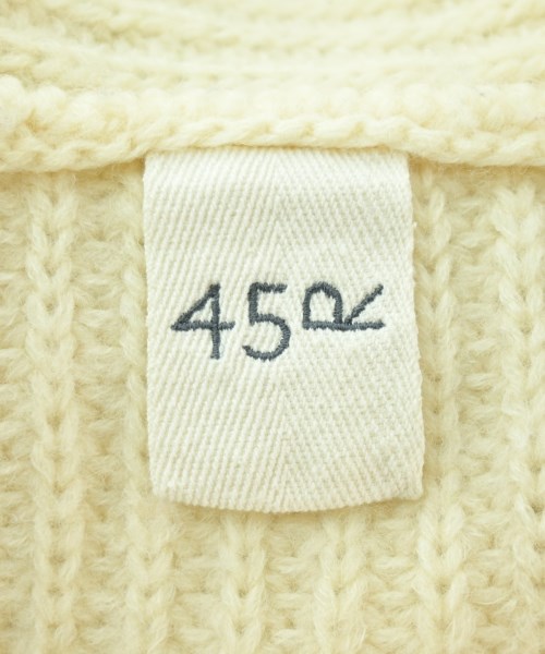 45R（フォーティーファイブアール）カーディガン 白 サイズ:0(F) レディース/2200649163175