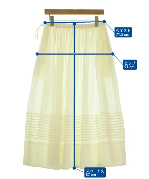 45R（フォーティーファイブアール）ロング・マキシ丈スカート 白 サイズ:-(M位) レディース/2200640754068