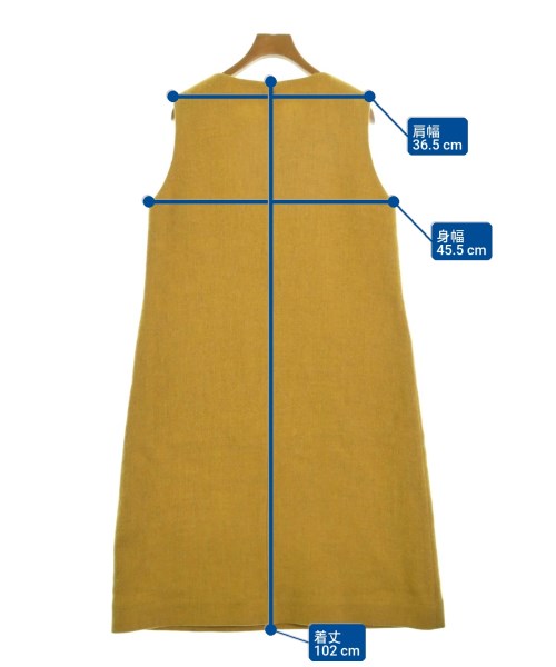 45R（フォーティーファイブアール）ワンピース 黄 サイズ:3(L位) レディース/2200646910024