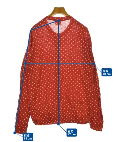 45R（フォーティーファイブアール）カーディガン 赤 サイズ:3(L位) レディース/2200652147049