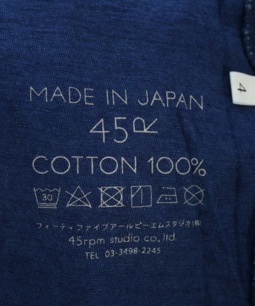 45R（フォーティーファイブアール）Tシャツ・カットソー 紺 サイズ:4
