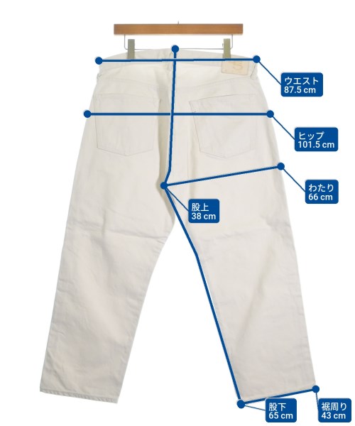 45R（フォーティーファイブアール）デニムパンツ 白 サイズ:-(L位) レディース/2200663759064