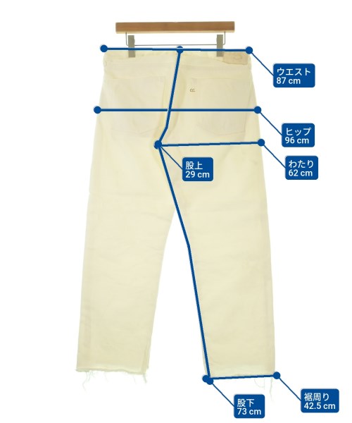 45R（フォーティーファイブアール）デニムパンツ 白 サイズ:34(XXL位) レディース/2200664765019