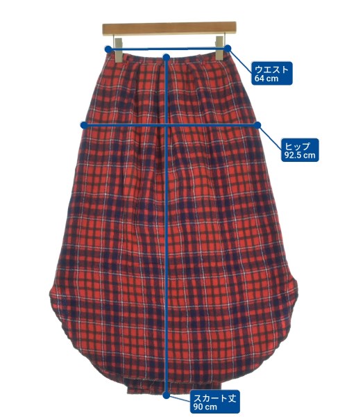 45R（フォーティーファイブアール）ロング・マキシ丈スカート 赤 サイズ:3(L位) レディース/2200663987030