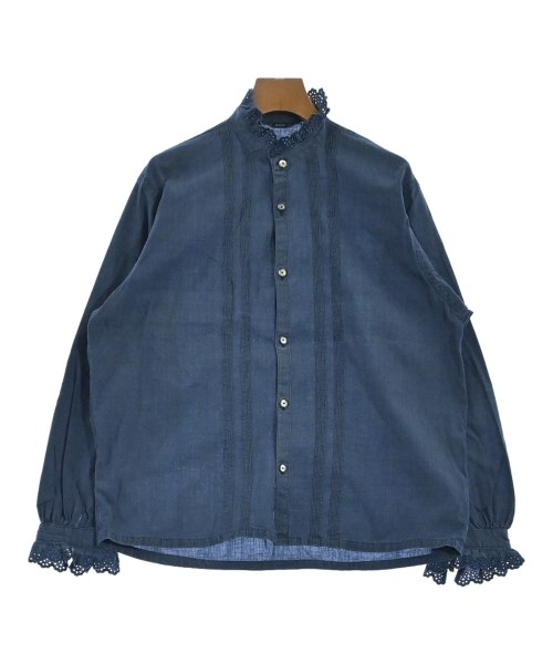 45R(フォーティーファイブアール)ブラウス 紺 サイズ:F/2200664977030