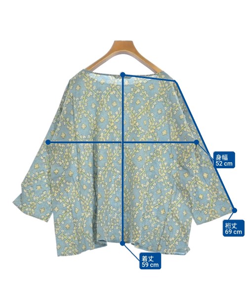 45R（フォーティーファイブアール）ブラウス 青 サイズ:0(F) レディース/2200664892104