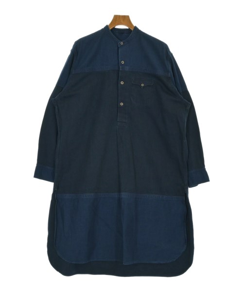45R(フォーティーファイブアール)シャツワンピース 紺 サイズ:2(M位)/2200669330113