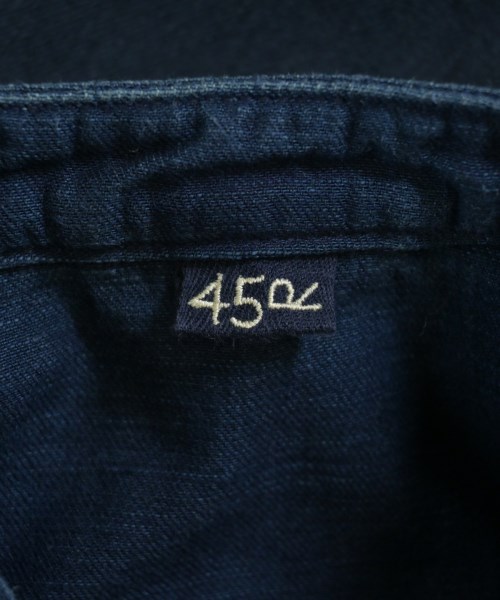 45R（フォーティーファイブアール）シャツワンピース 紺 サイズ:2(M位) レディース/2200669330113