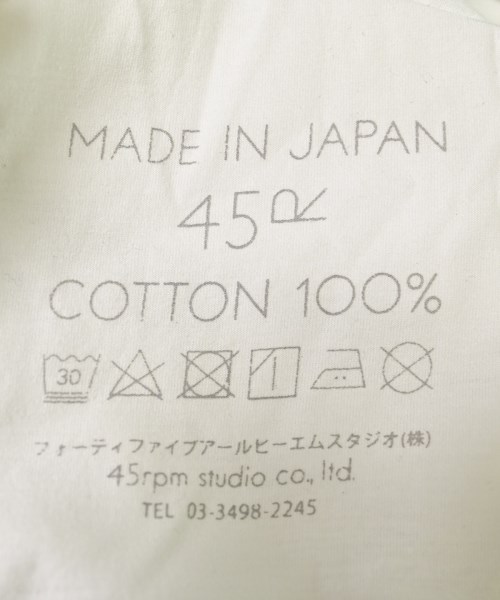 45R（フォーティーファイブアール）Tシャツ・カットソー 白 サイズ:3(L位) レディース/2200669330236